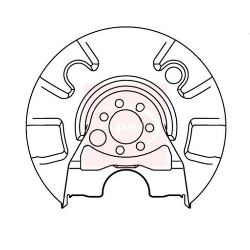Apec Brake Disc Splash Guard Rear Left ASG1039