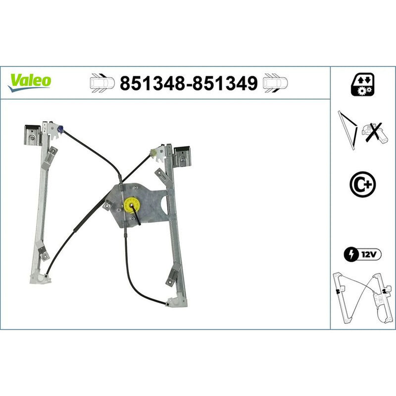 Valeo Electric Window Regulator Lifter Left Front 851348