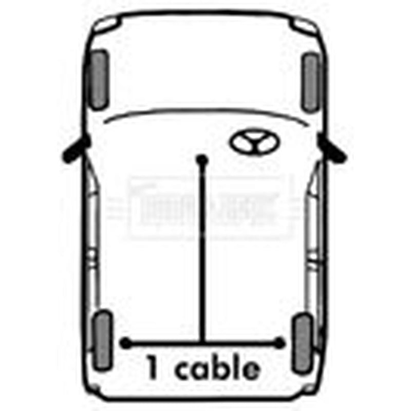 Borg & Beck Handbrake Cable Right Rear BKB6012