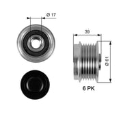 Gates Alternator Overrunning Freewheel Clutch OAP7042
