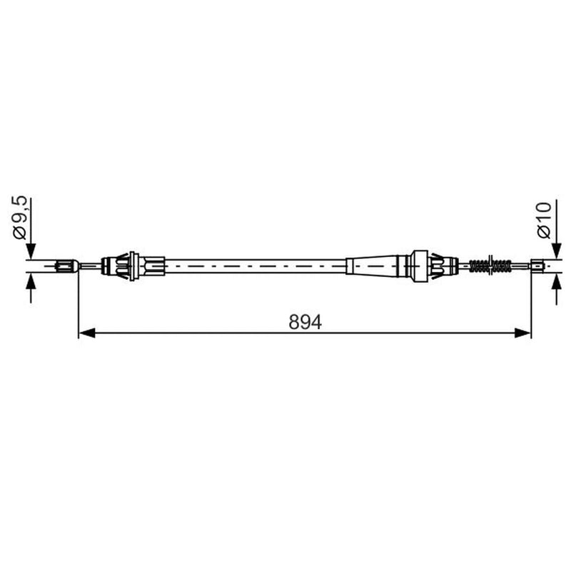 Bosch Handbrake Cable Left Rear 1 987 482 365