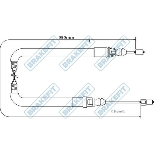 Apec Handbrake Cable Right Rear BBC3052