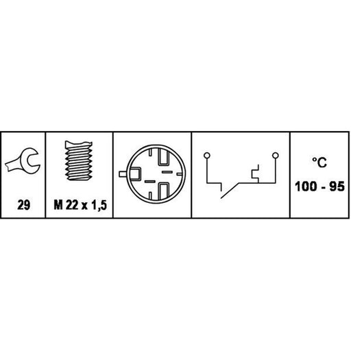 Hella Radiator Fan Temperature Switch Connectors 6ZT 007 807-021