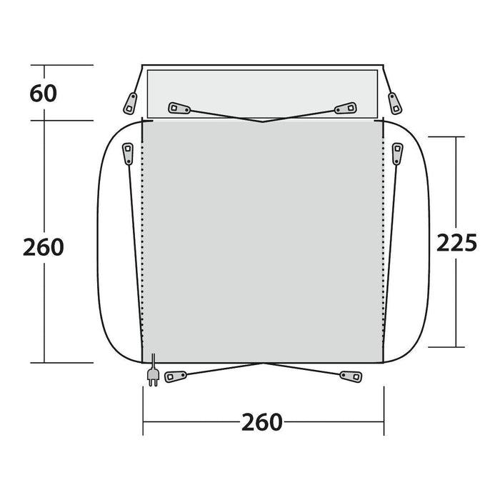 Outwell Milestone Lux Poled Driveaway Campervan Awning - Outwell - Van Life Living