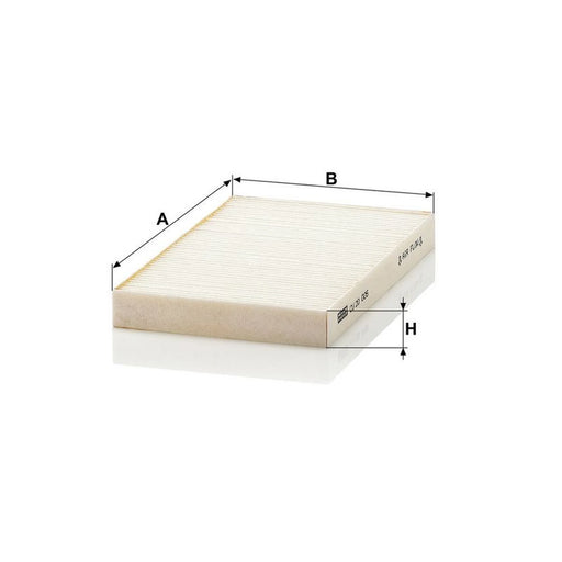 MANN-FILTER Cabin Air Filter (Pollen Filter) behind the glov CU 20 005-2