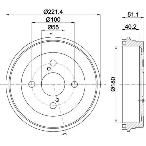 Mintex 2 x Brake Drums MBD393-x2