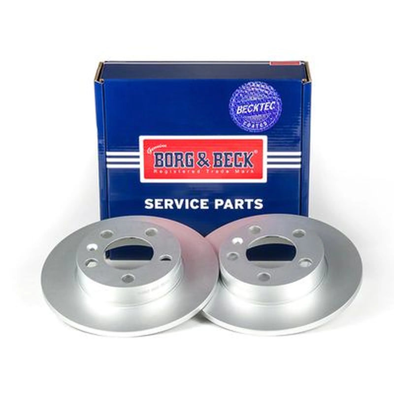 Borg & Beck 2 x Solid Rear Brake Discs BBD4065-x2