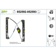 Valeo Electric Window Regulator Lifter Left Front 852592