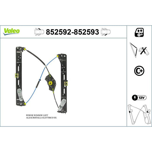 Valeo Electric Window Regulator Lifter Left Front 852592