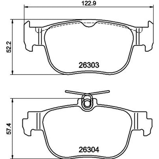DON Rear Brake Pad Set PCP2036