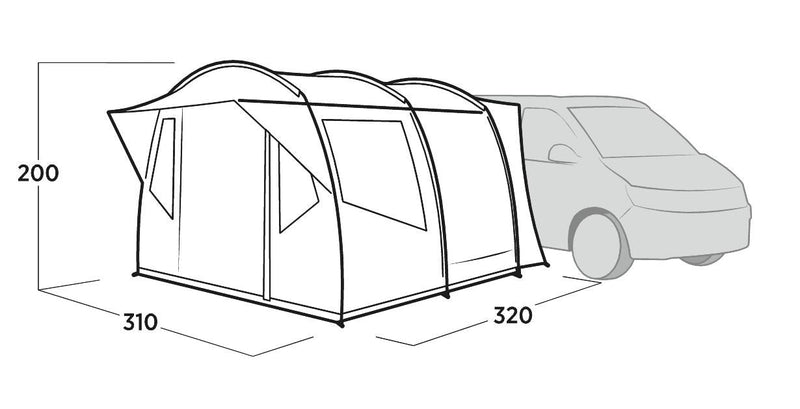 Easy Camp Reine Driveaway Awning Grey - Easy Camp - Van Life Living
