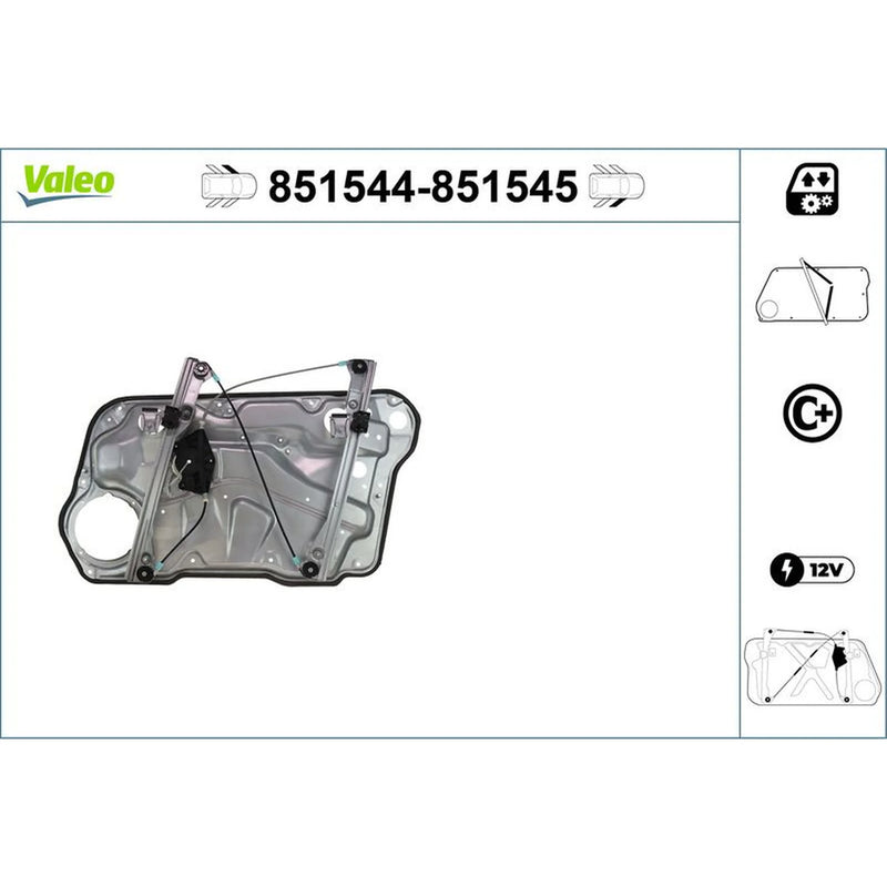 Valeo Electric Window Regulator Lifter Right Front 851545
