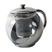 Edgcumbe stainless steel and glass teapot (0.9L) 1177 - UK Camping And Leisure - Van Life Living