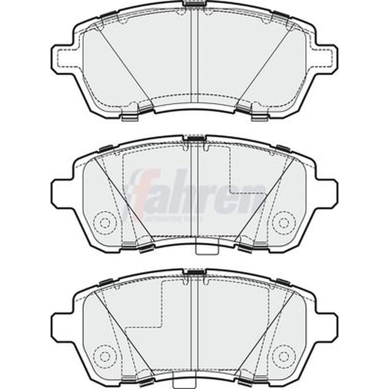 Fahren Front Brake Pad Set fits Ford Fiesta 2010-2017 1.6
