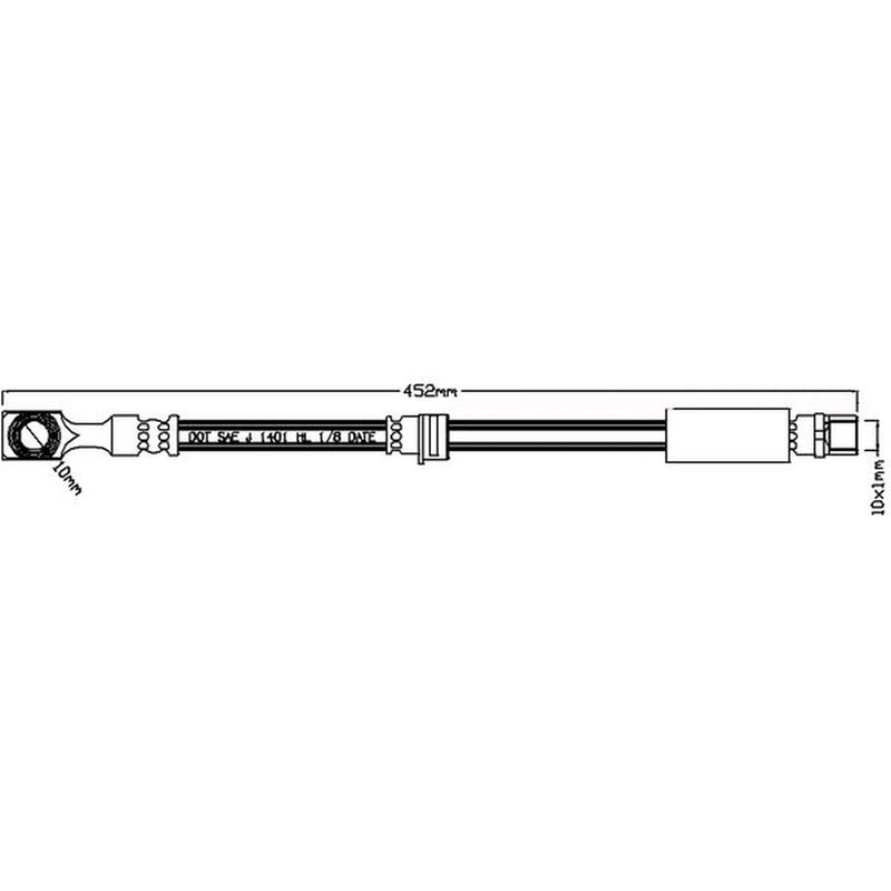 Abtex Brake Hydraulic Hose Line Right ABH1130