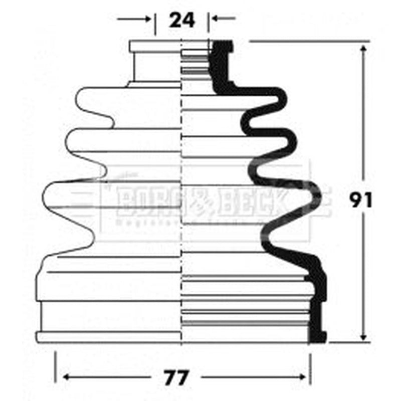 Borg & Beck Drive Shaft Bellow Kit Wheel Side BCB2840