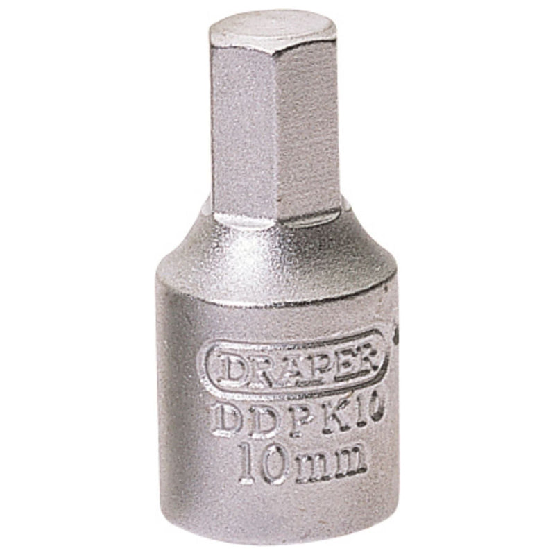 Draper Hexagon Drain Plug Key, 3/8 Sq. Dr., 10mm 38328 Draper  - Town Parts