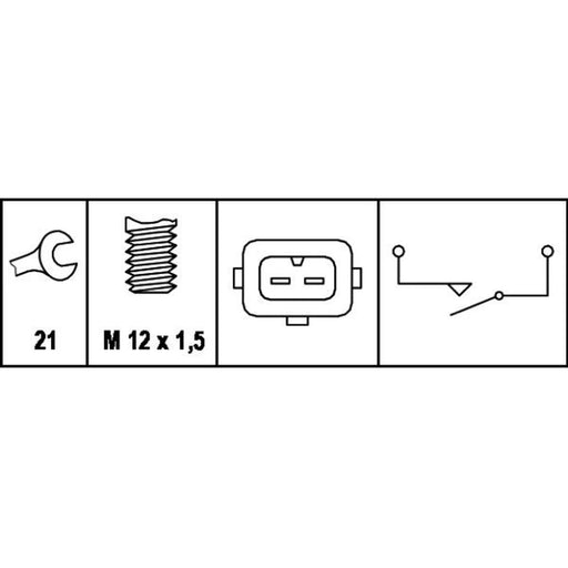 Hella Reverse Light Switch Connectors 6ZF 007 673-001