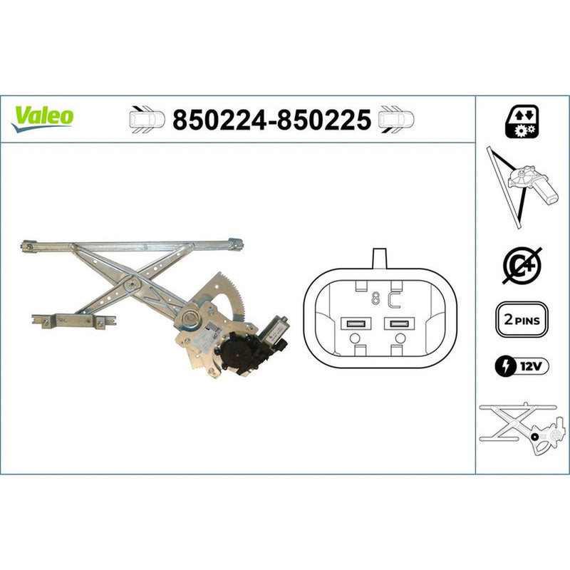 Valeo Electric Window Regulator Lifter Left Rear 850224