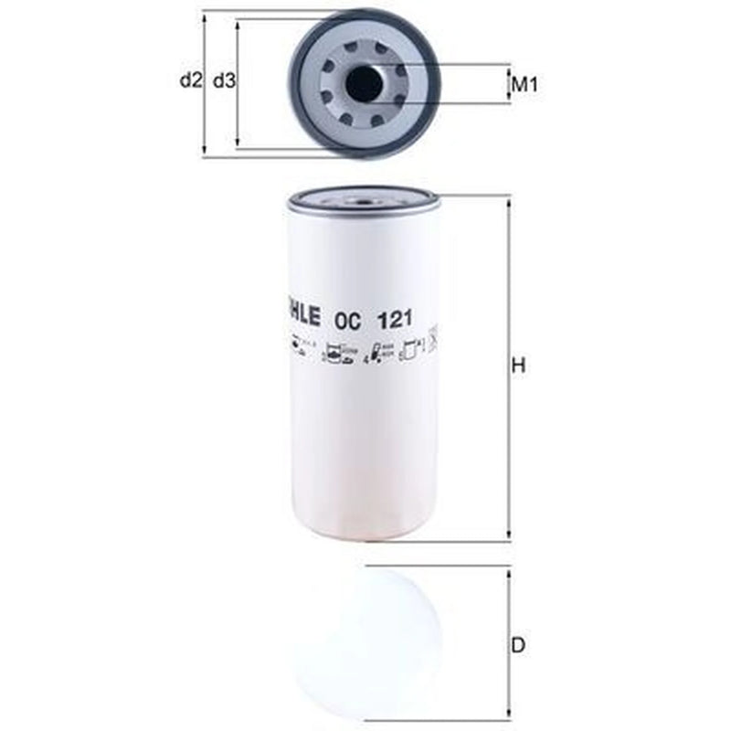Mahle Engine Oil Filter OC 121