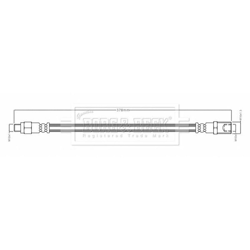 Borg & Beck Brake Hydraulic Hose Line inner BBH8700
