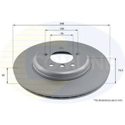 Comline 2 x Vented Front Brake Discs ADC2855V