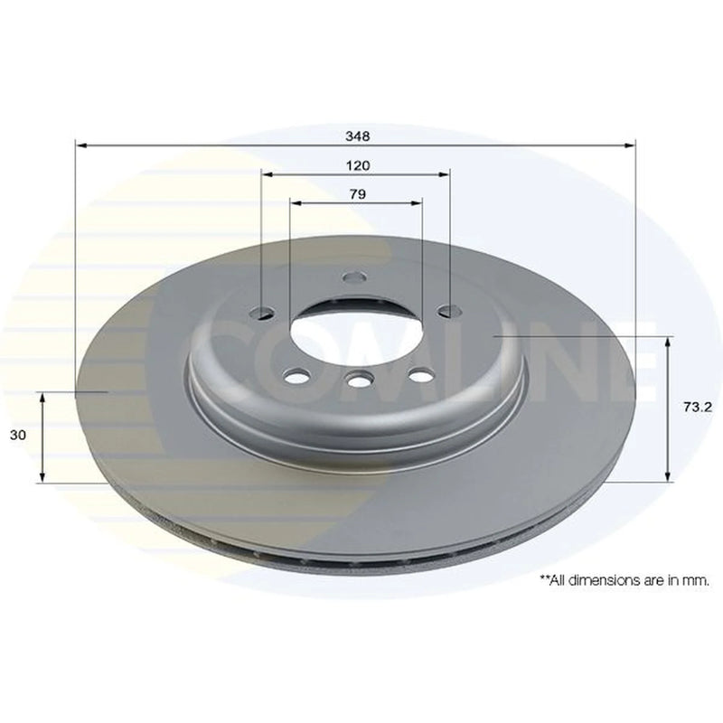 Comline 2 x Vented Front Brake Discs ADC2855V