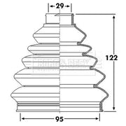 Borg & Beck Drive Shaft Bellow Kit Wheel Side Thermoplast BCB6139