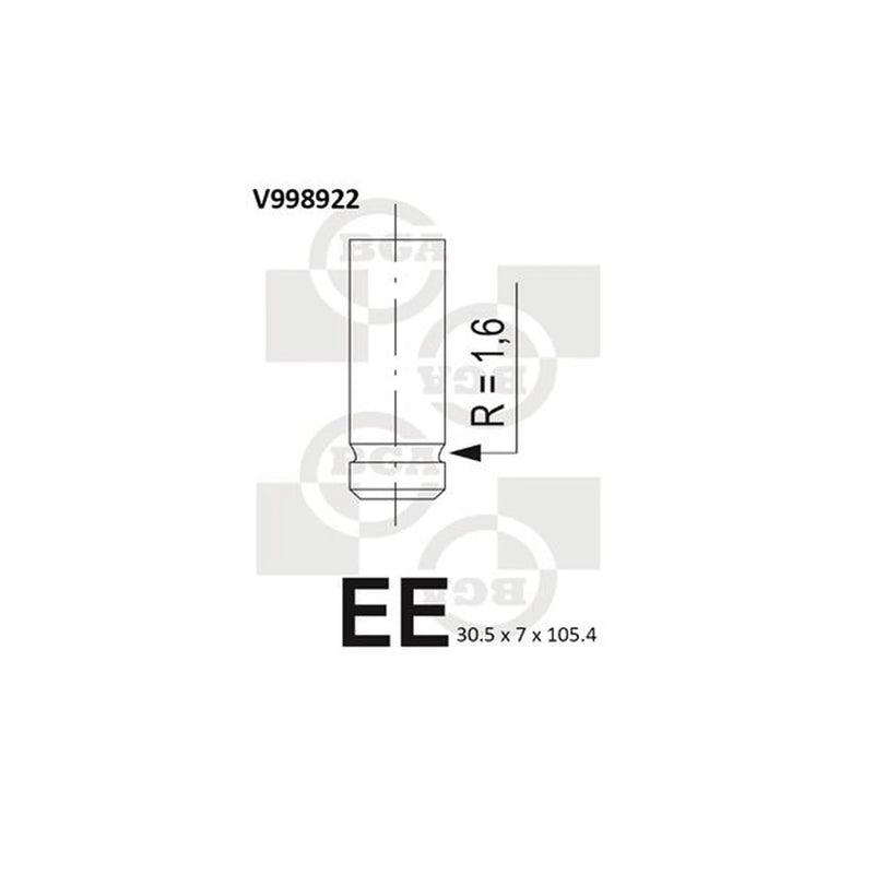 BGA Engine Intake Valve 30mm Head V998922