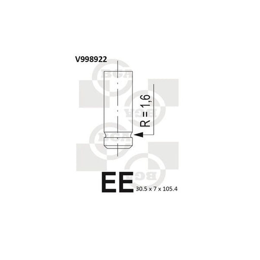 BGA Engine Intake Valve 30mm Head V998922