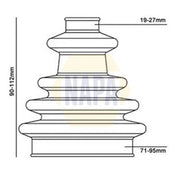 NAPA Drive Shaft Bellow Wheel Side NCB1002