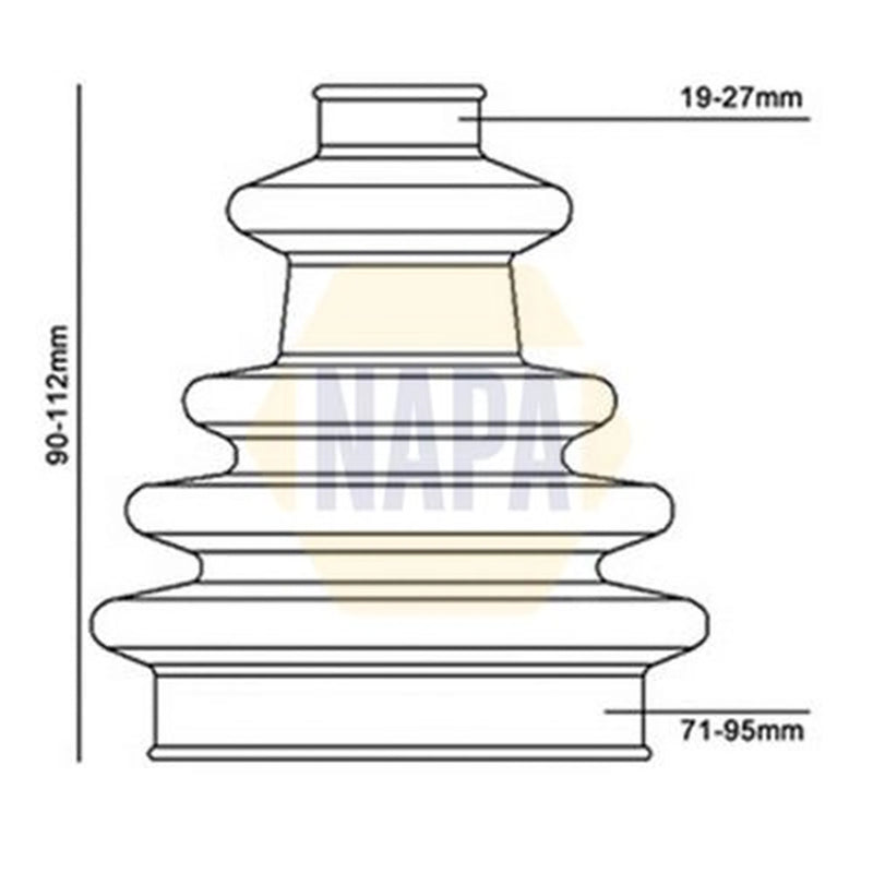NAPA Drive Shaft Bellow Wheel Side NCB1002