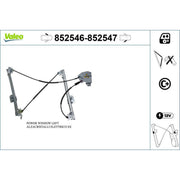 Valeo Electric Window Regulator Lifter Left Front 852546