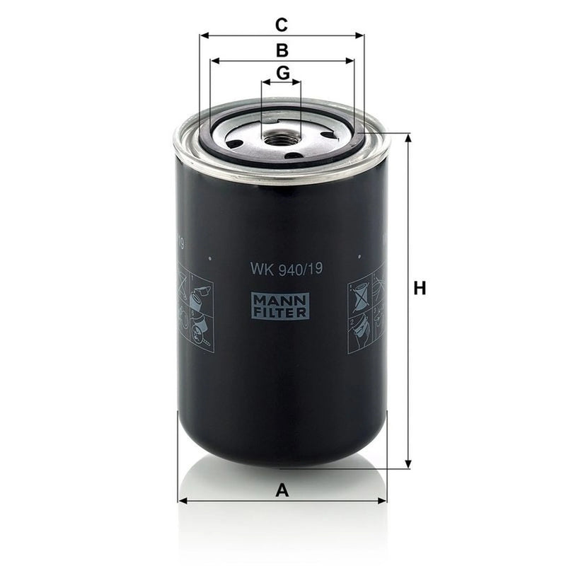 MANN-FILTER Fuel Filter Element WK 940/19