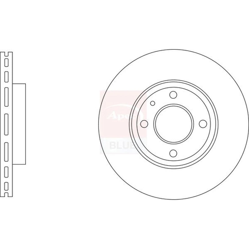 Apec 2 x Vented Front Brake Discs SDK6947-x2