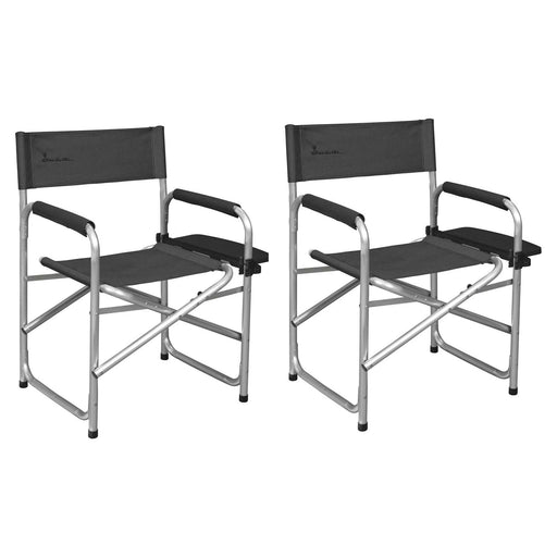 2 Isabella Directors Chair Dark Grey Caravan Garden Camping - Isabella - Van Life Living