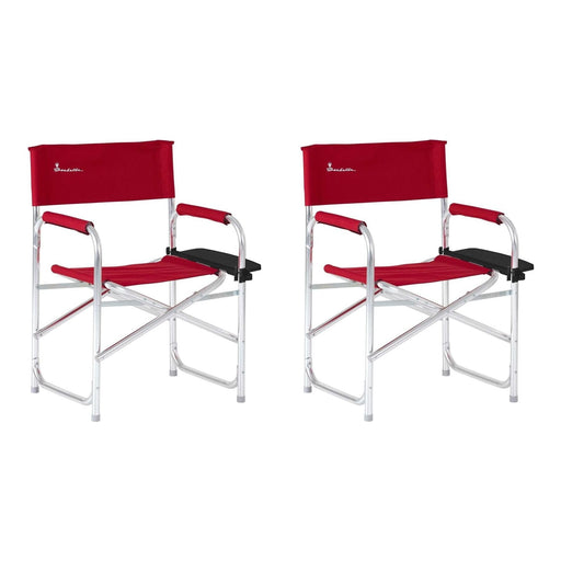 2x Isabella Directors Chair Red Side Table Caravan Garden Camping - Isabella - Van Life Living