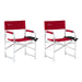 2x Isabella Directors Chair Red Side Table Caravan Garden Camping - Isabella - Van Life Living