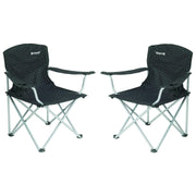 2x Outwell Catamarca Folding Chair Camping Caravan Fishing Black 2022 125kg - Outwell - Van Life Living