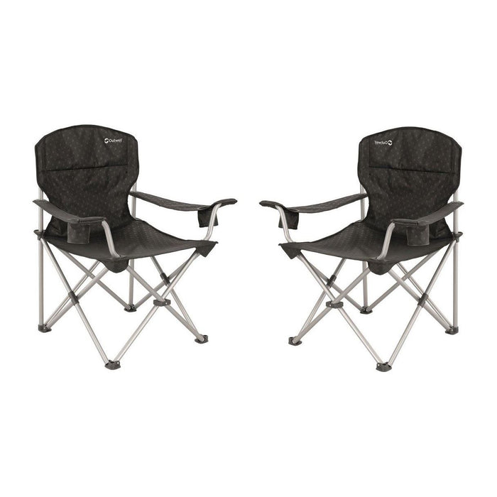 2x Outwell Catamarca XL Folding Chair Black - Outwell - Van Life Living