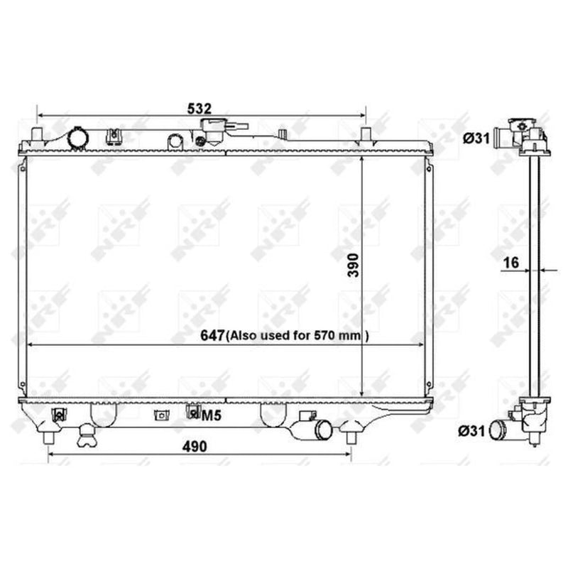 NRF Engine Radiator 516511