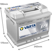 Varta Battery 12V 60Ah 640A 932060064K312