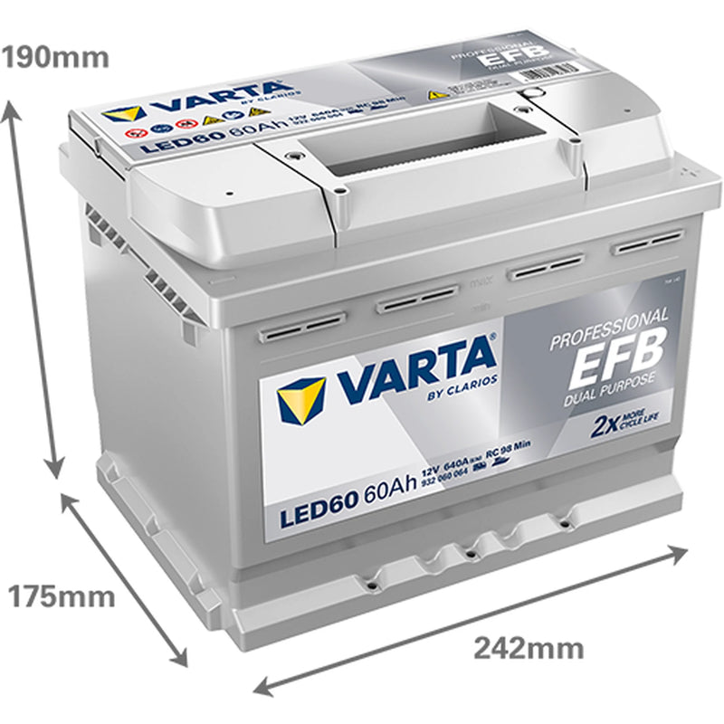 Varta Battery 12V 60Ah 640A 932060064K312