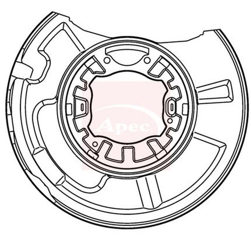 Apec Brake Disc Splash Guard Rear Left ASG1016