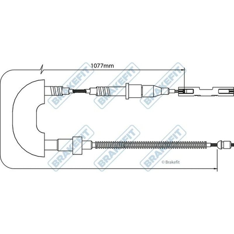 Apec Handbrake Cable Left Rear BBC3012
