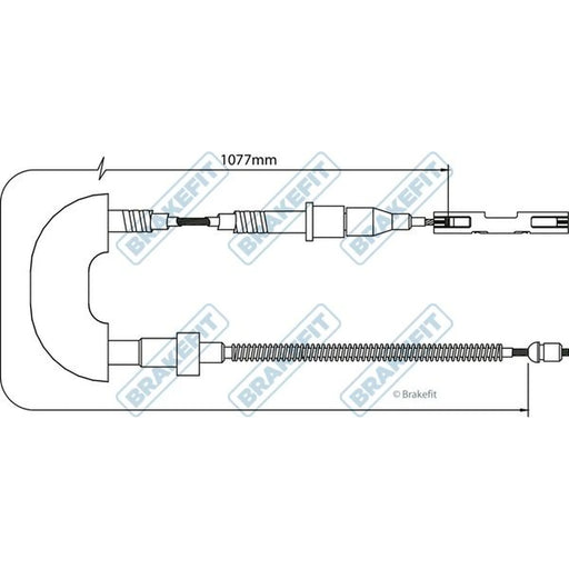 Apec Handbrake Cable Left Rear BBC3012