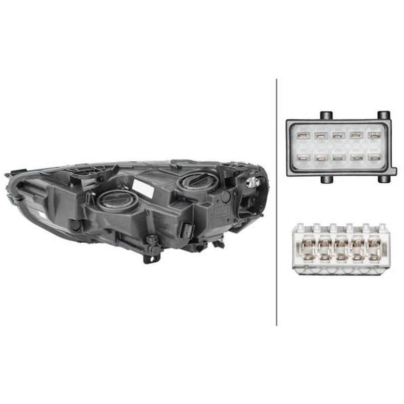 Hella Headlight Headlamp H7/H7 Right 1LG 354 869-081