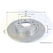Comline 2 x Solid Rear Brake Discs ADC1116-x2