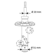 KYB Shock Absorber Damper Strut Front Left 3338070