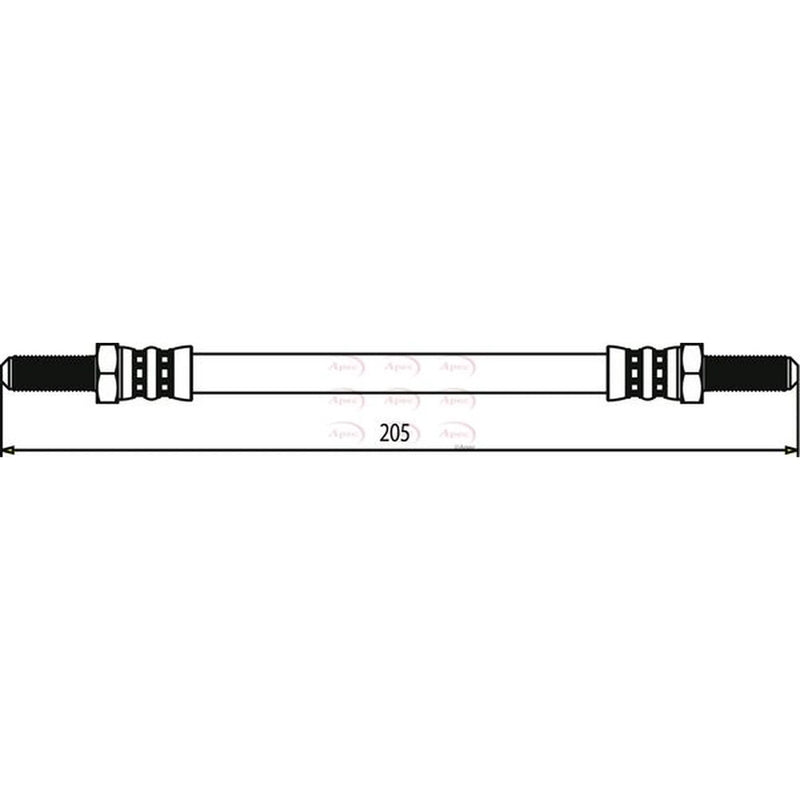 Apec Brake Hydraulic Hose Line Rear HOS3452
